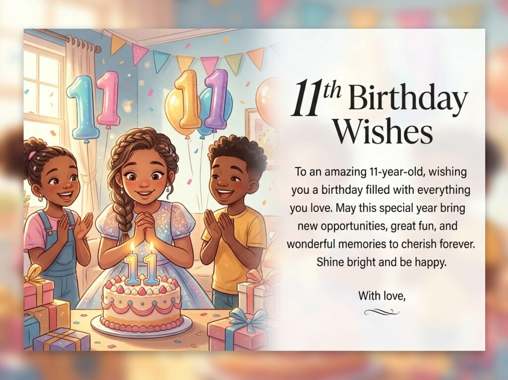 11th Birthday Captions and Wishes