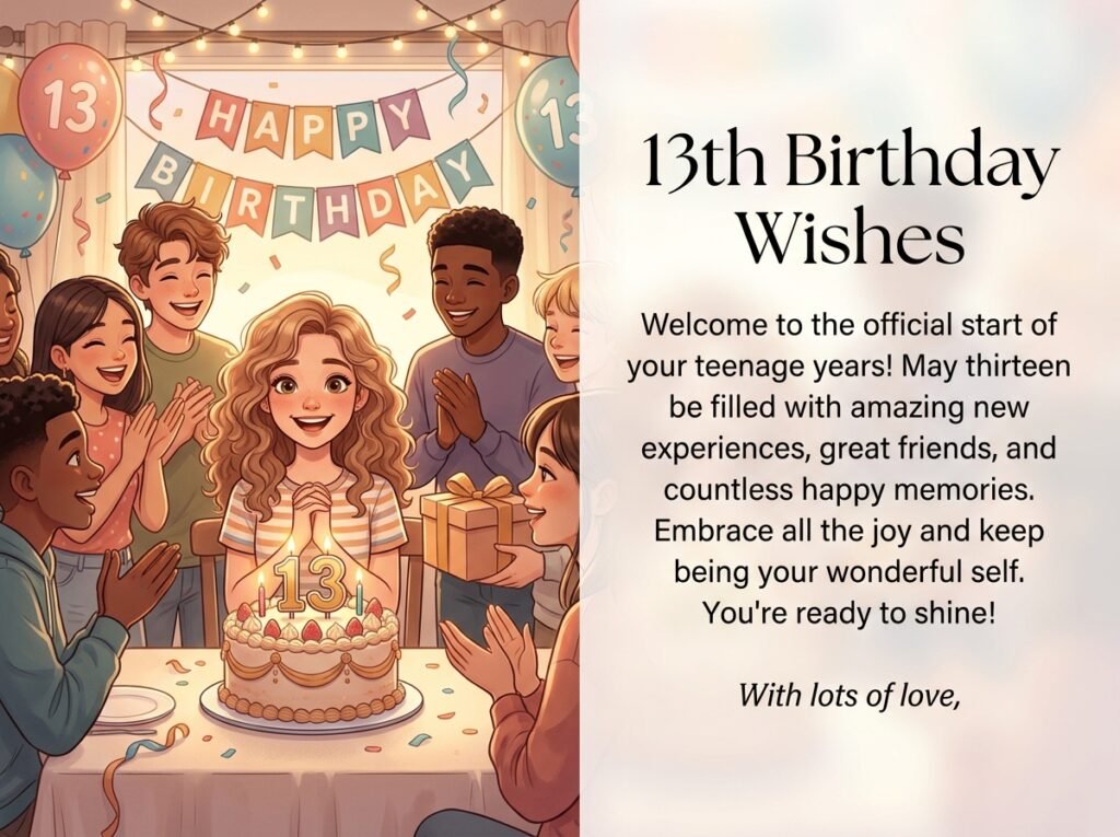 13th Birthday Captions and Wishes