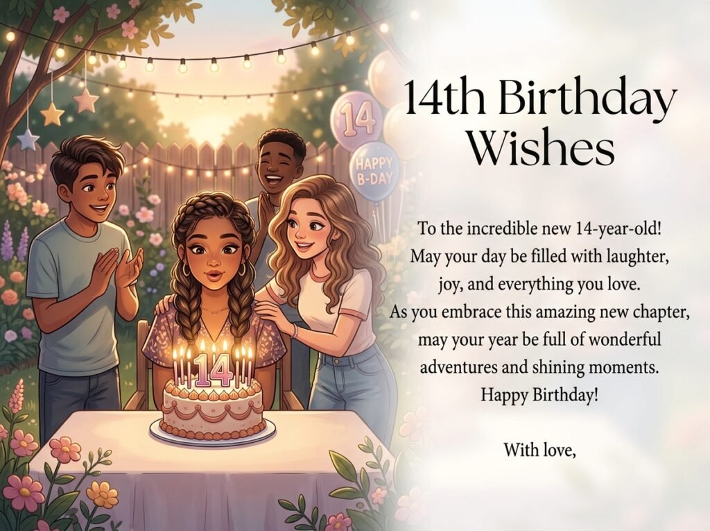 14th Birthday Captions and Wishes