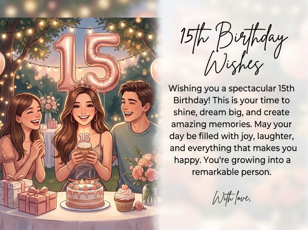 15th Birthday Captions and Wishes