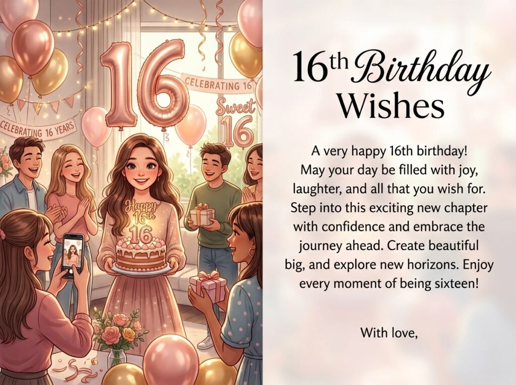 16th Birthday Captions and Wishes