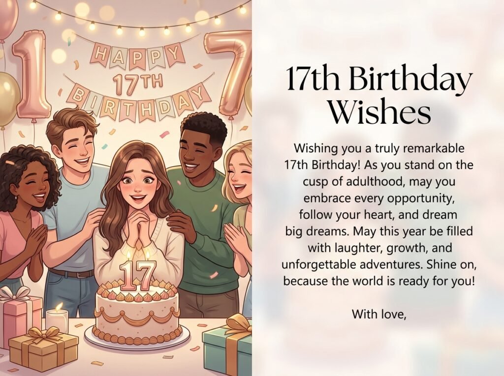 17th Birthday Captions and Wishes