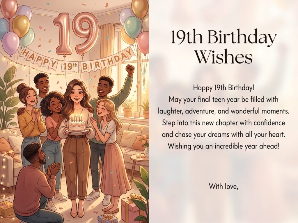 19th Birthday Captions and Wishes