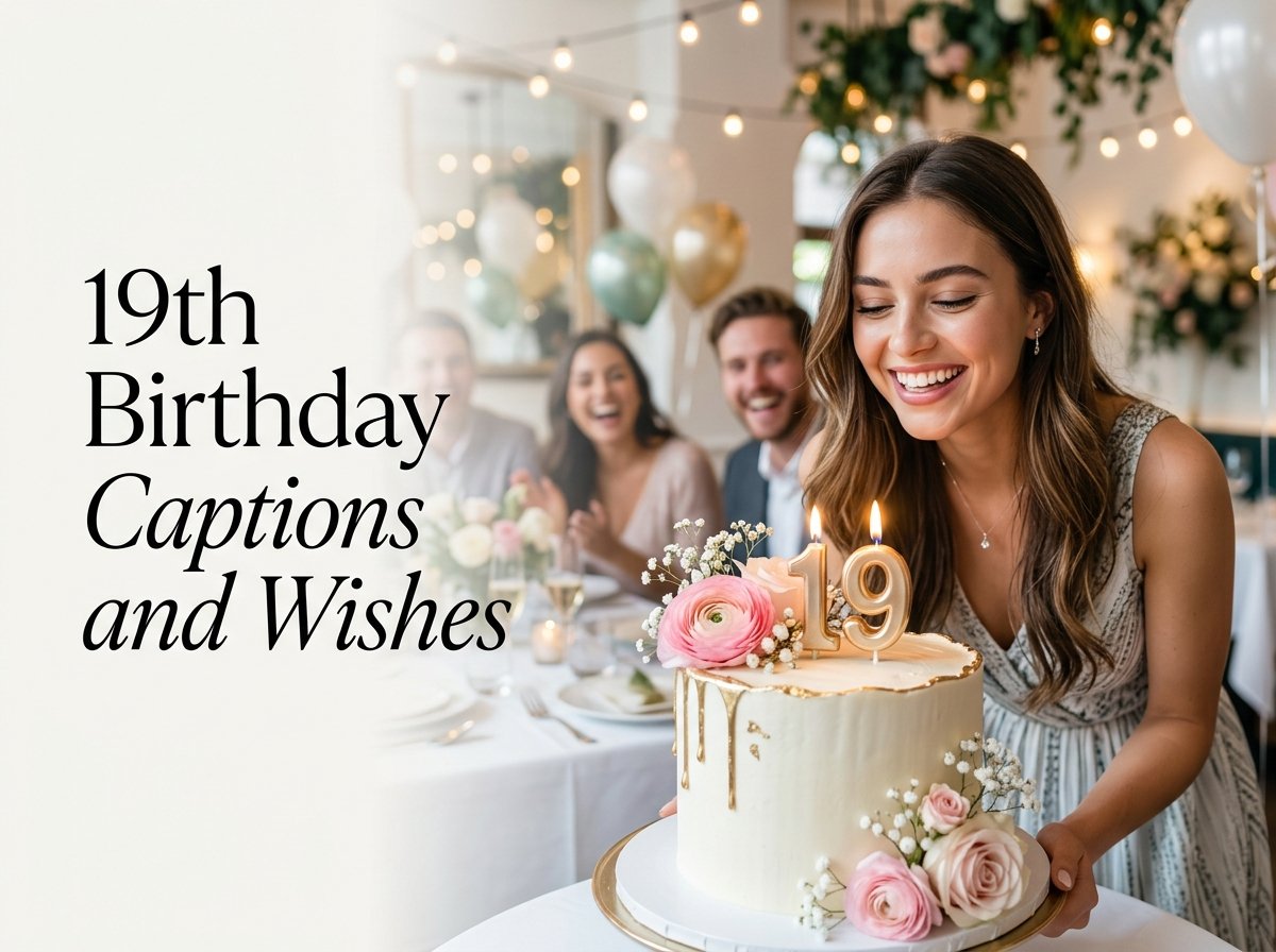 19th Birthday Captions and Wishes