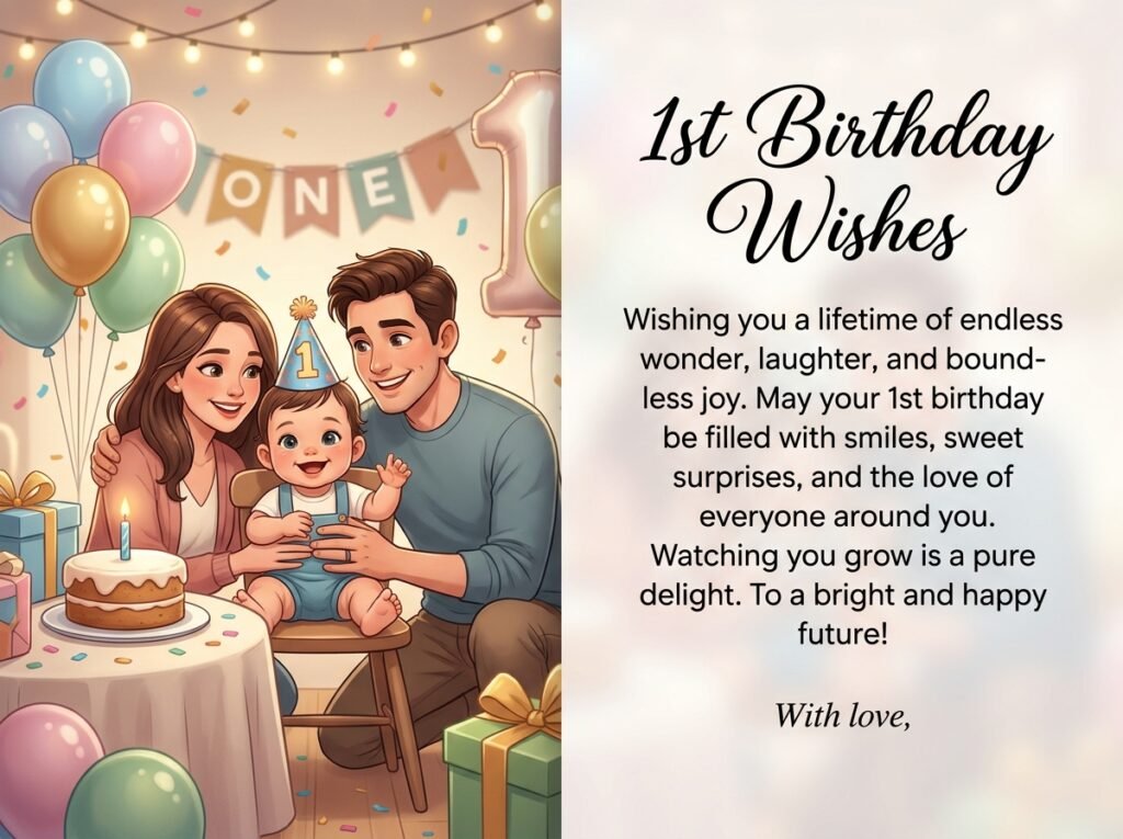 1st Birthday Captions and Wishes