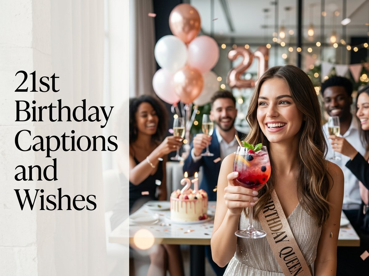 21st Birthday Captions and Wishes