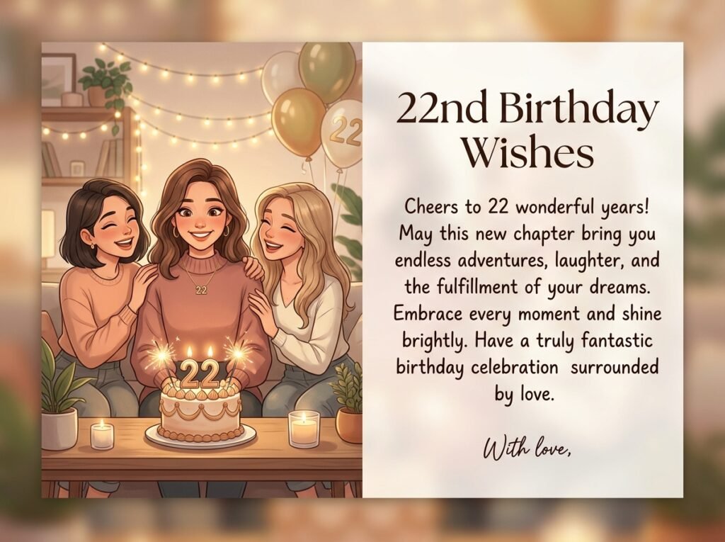 22nd Birthday Captions and Wishes