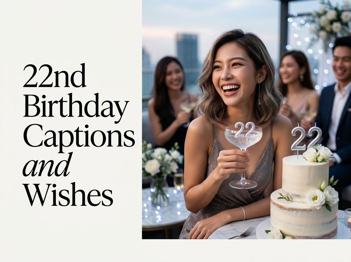 22nd Birthday Captions and Wishes