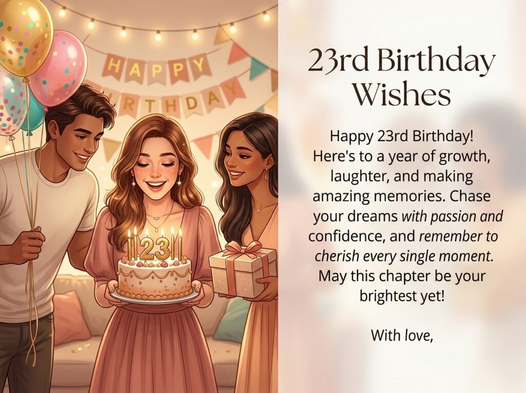 23rd Birthday Captions and Wishes