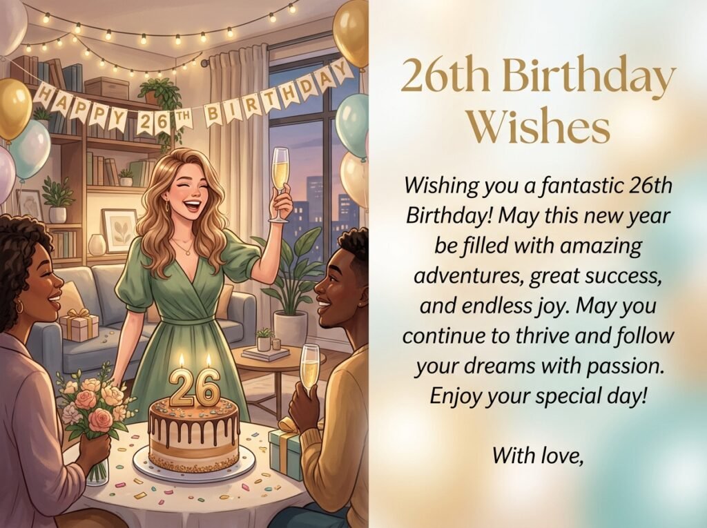 26th Birthday Captions and Wishes