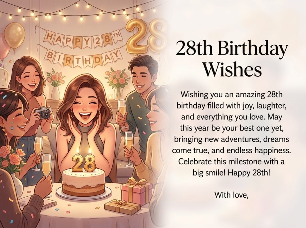 28th Birthday Captions and Wishes