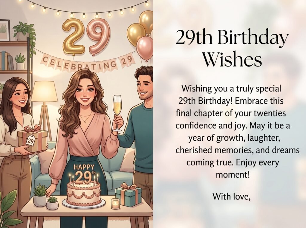 29th Birthday Captions and Wishes
