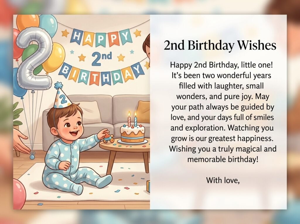 2nd Birthday Captions and Wishes