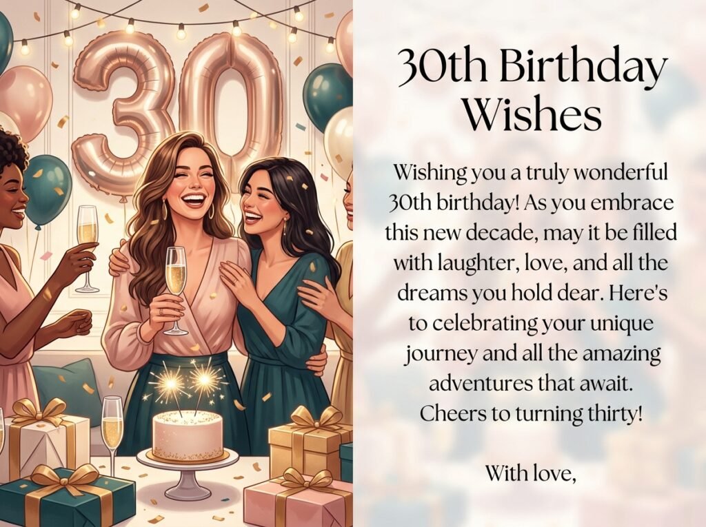 30th Birthday Captions and Wishes