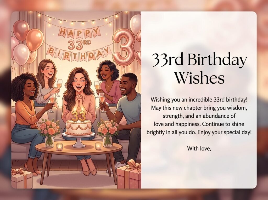 33rd Birthday Captions and Wishes