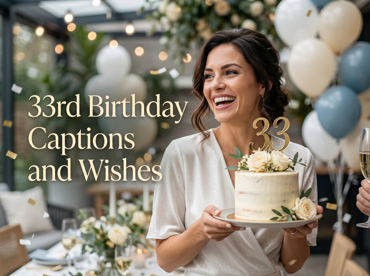 33rd Birthday Captions and Wishes