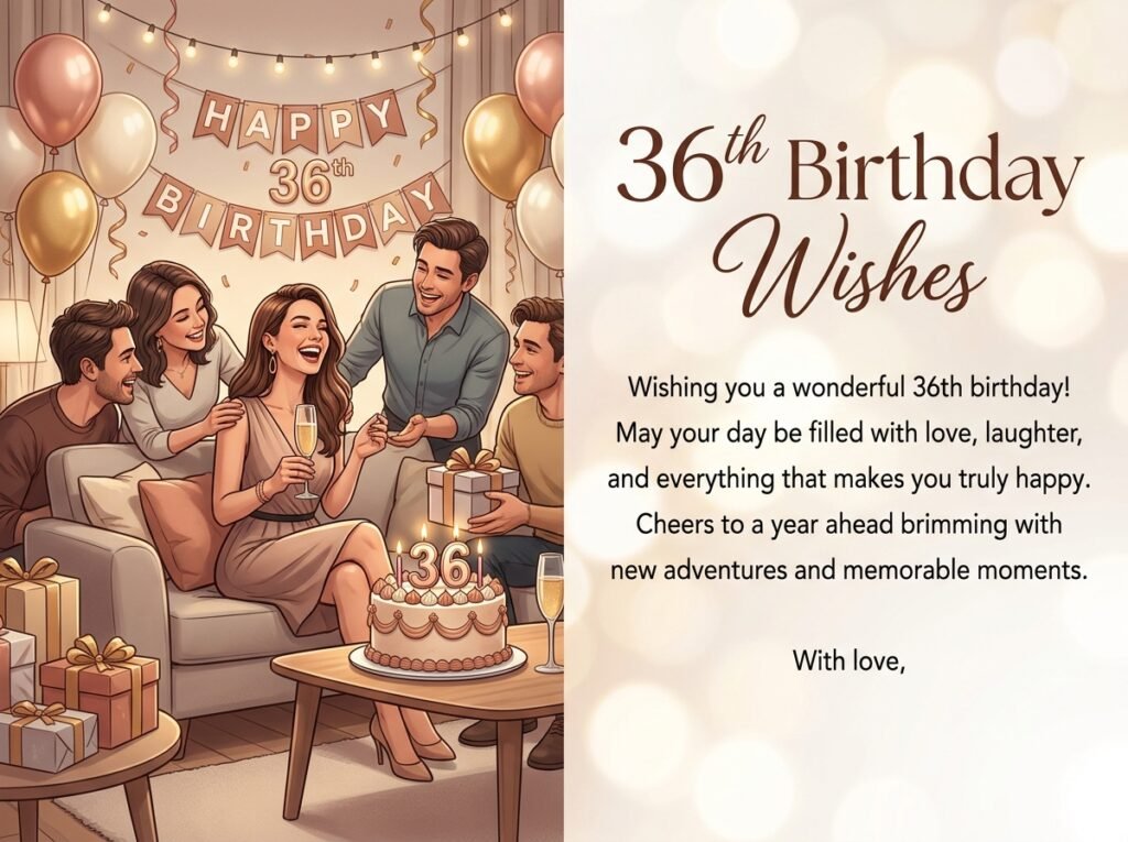 36th Birthday Captions and Wishes