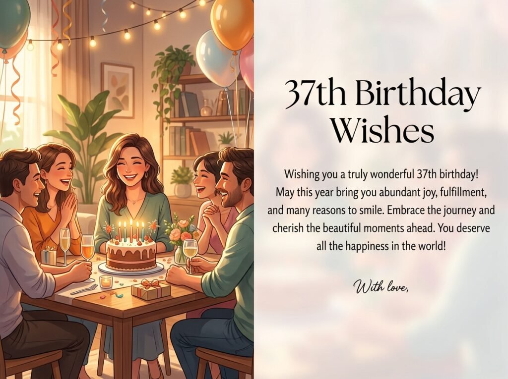 37th Birthday Captions and Wishes
