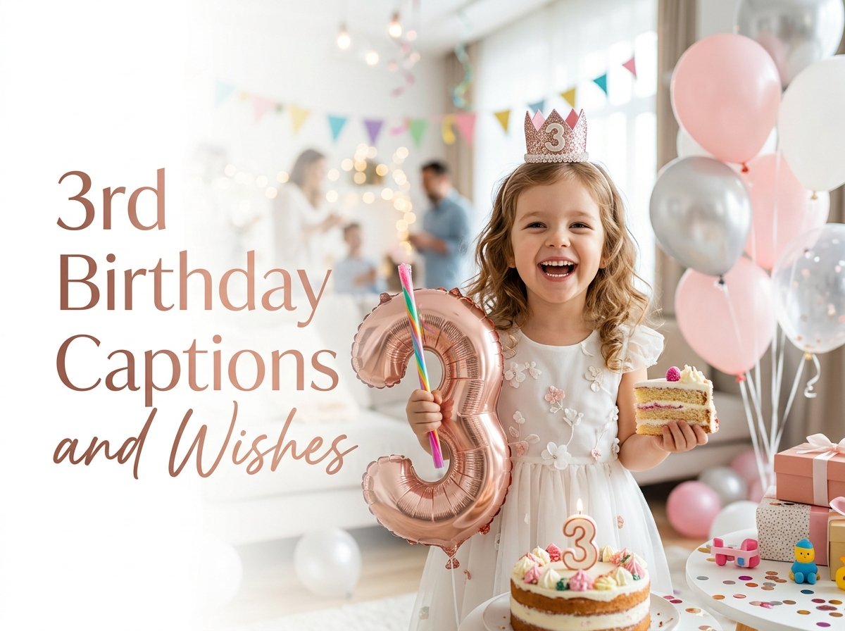 3rd Birthday Captions and Wishes