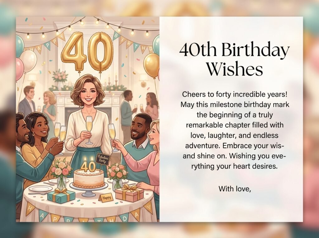 40th Birthday Captions and Wishes