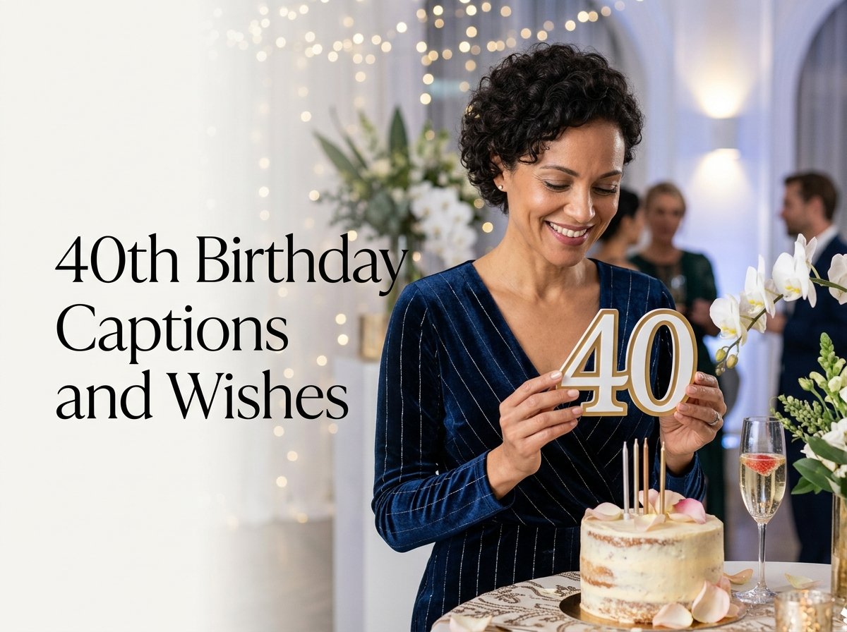 40th Birthday Captions and Wishes