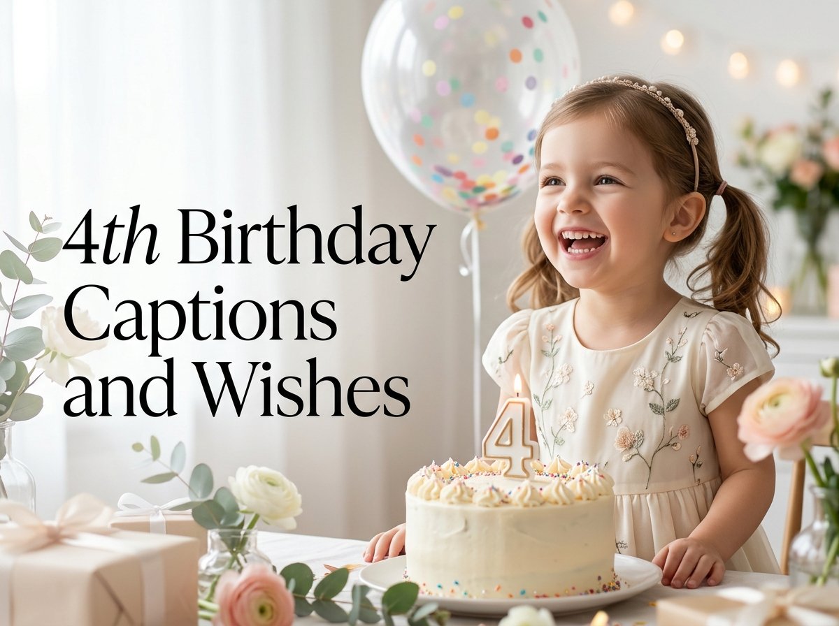 4th Birthday Captions and Wishes