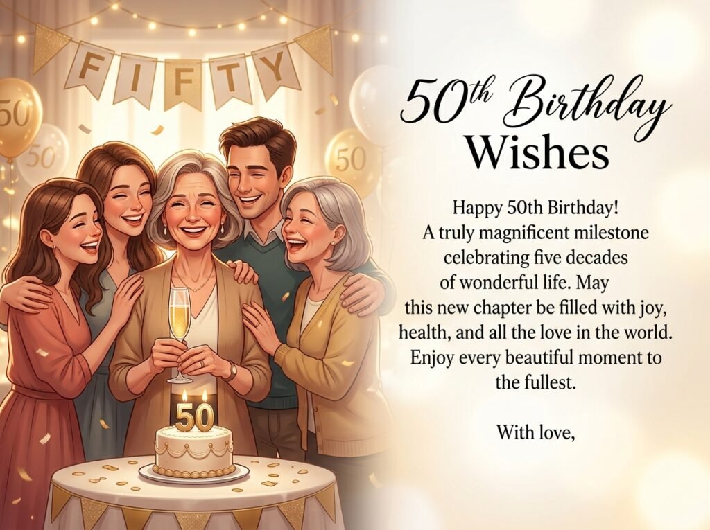 50th Birthday Captions and Wishes