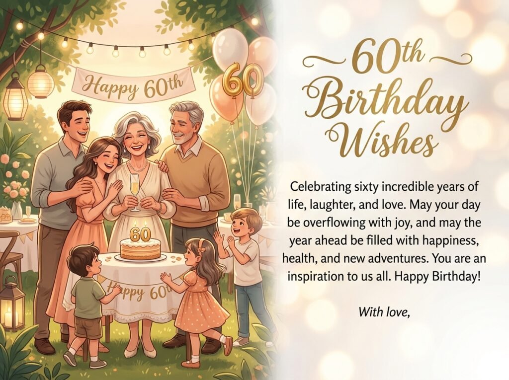 60th Birthday Captions and Wishes