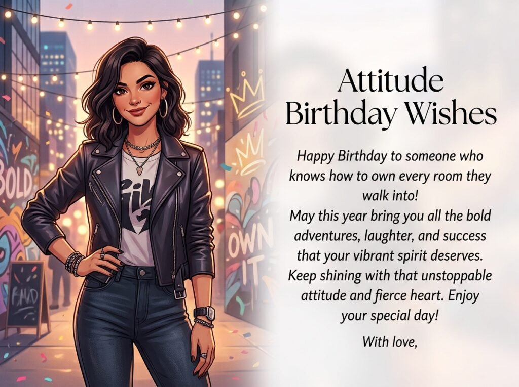 Attitude Birthday Captions and Wishes