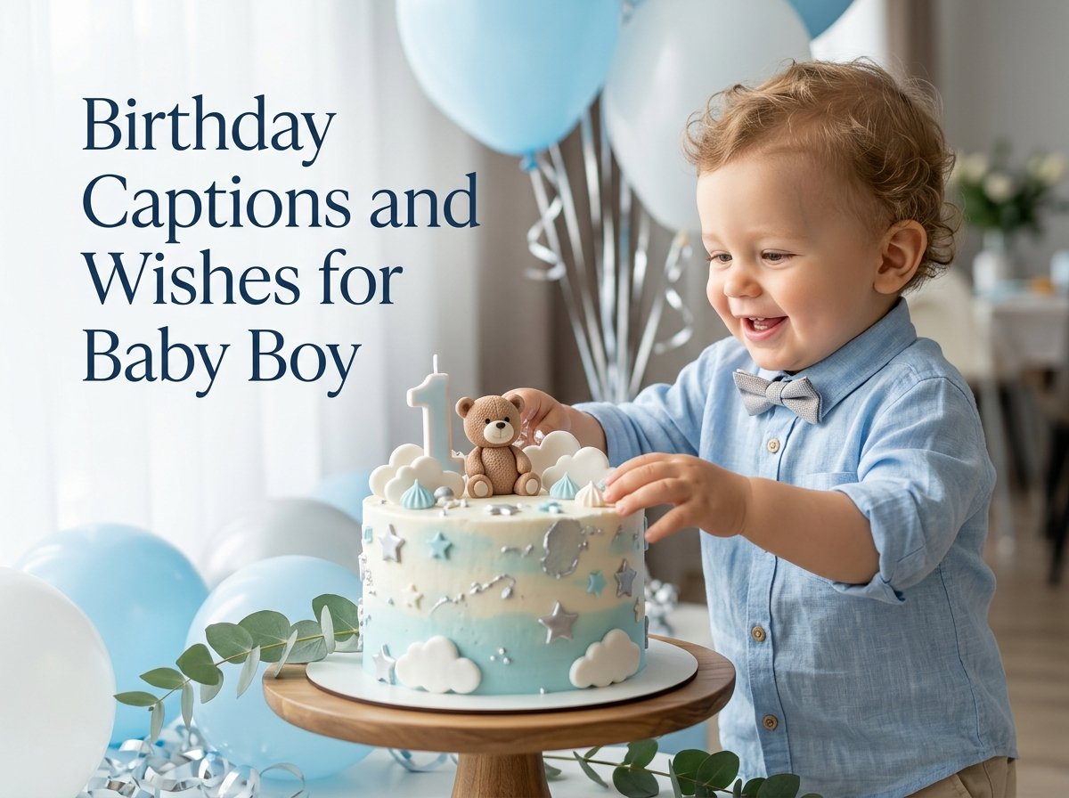 Birthday Captions and Wishes for Baby Boy