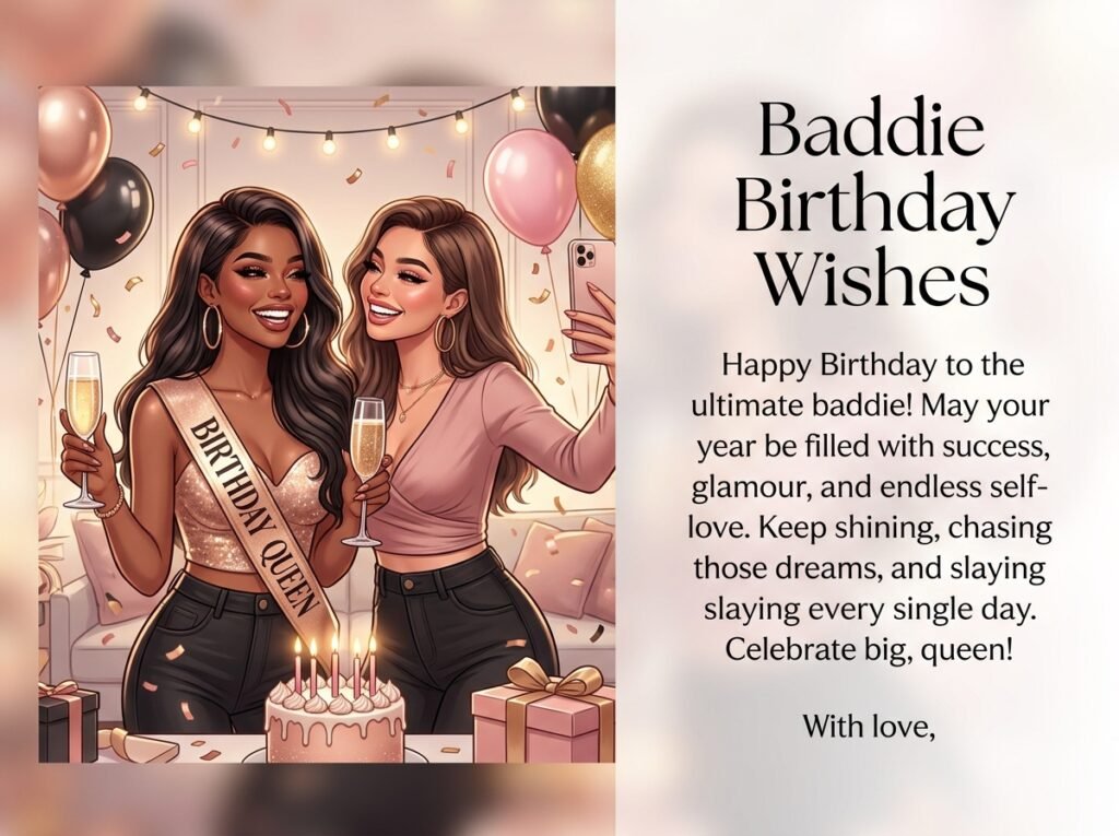 Baddie Birthday Captions and Wishes