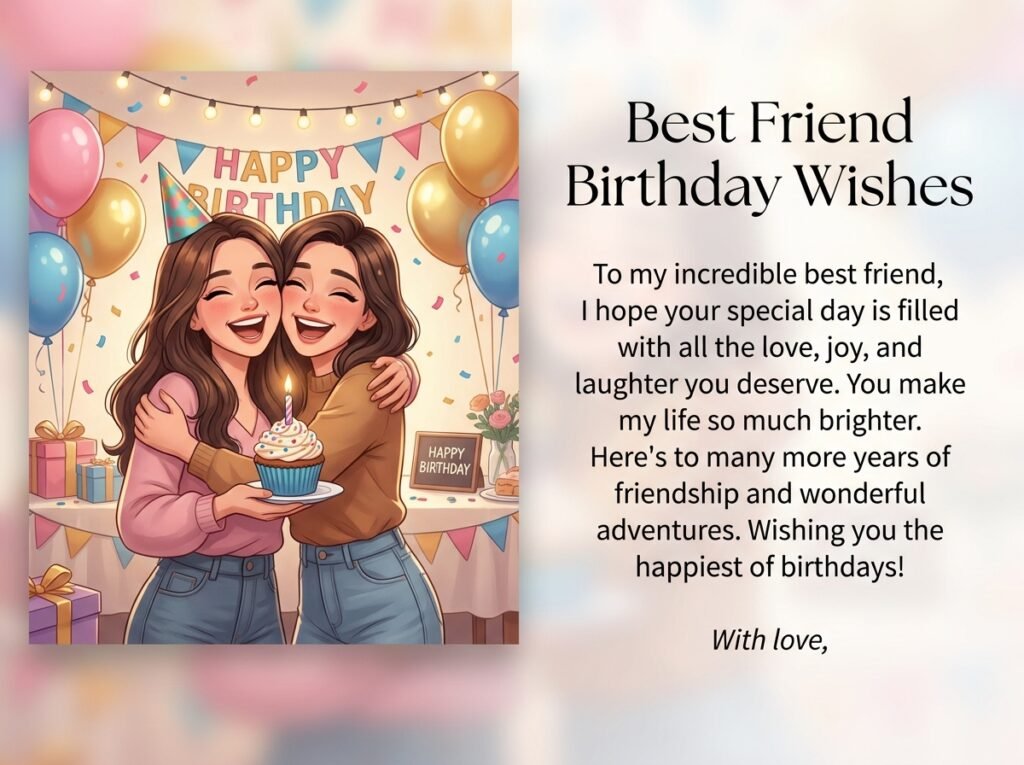 Best Friend Birthday Captions and Wishes