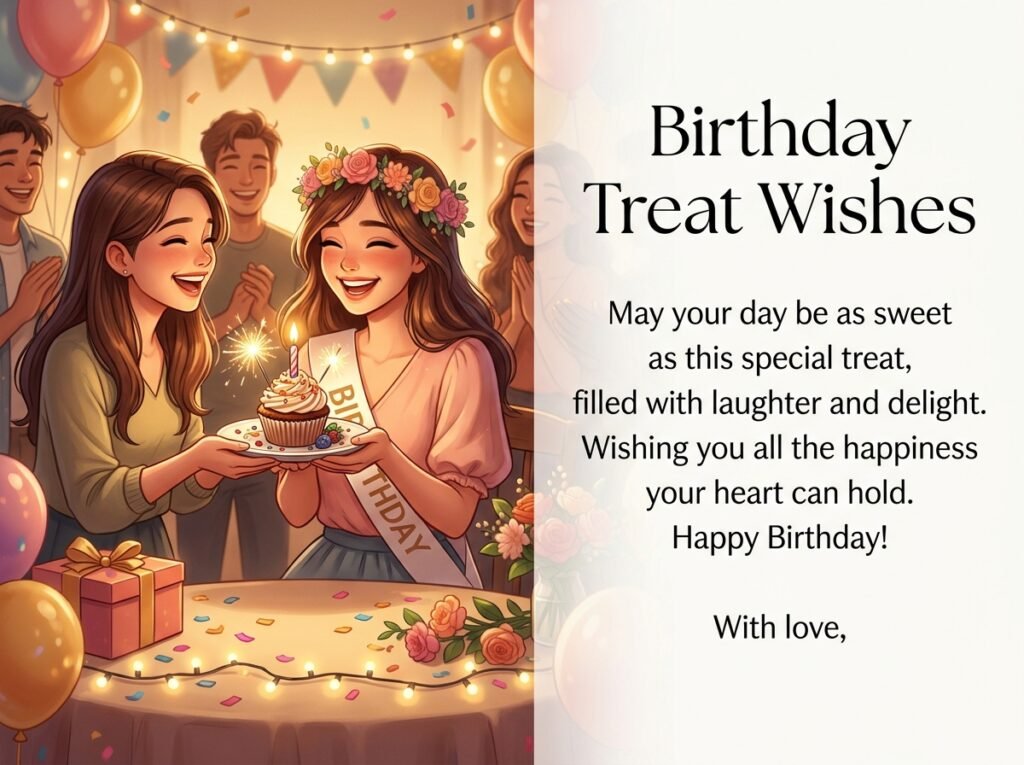 Birthday Treat Captions and Wishes