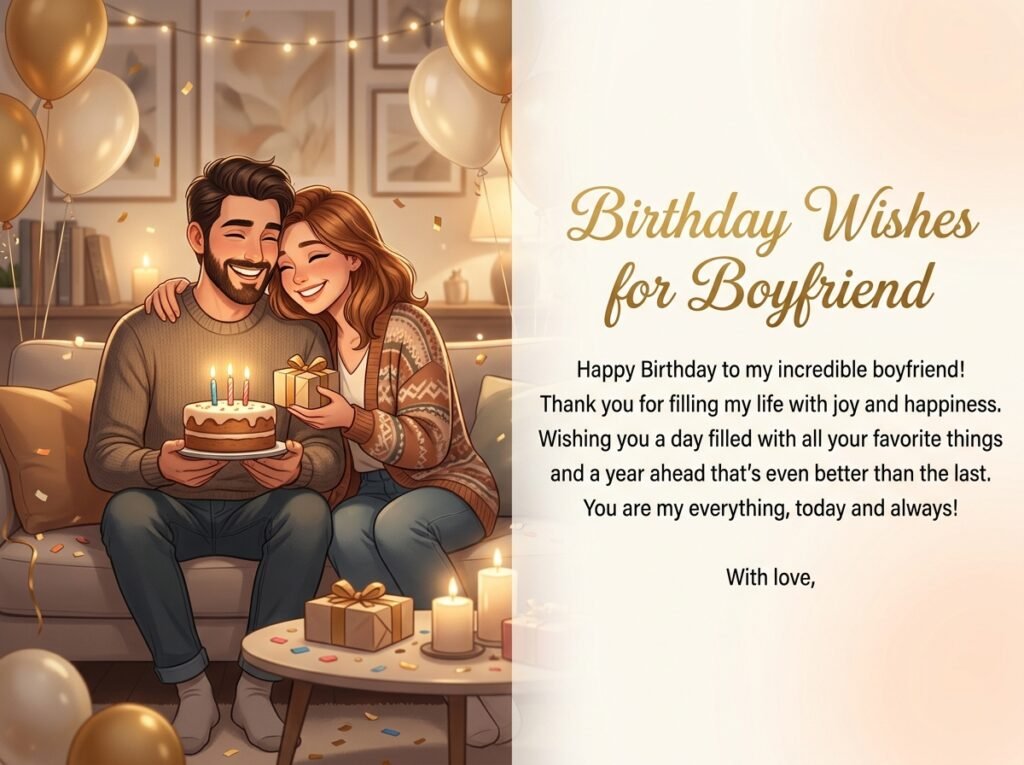 Birthday Captions and Wishes for Boyfriend