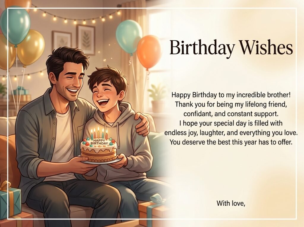 Birthday Captions and Wishes for Brother