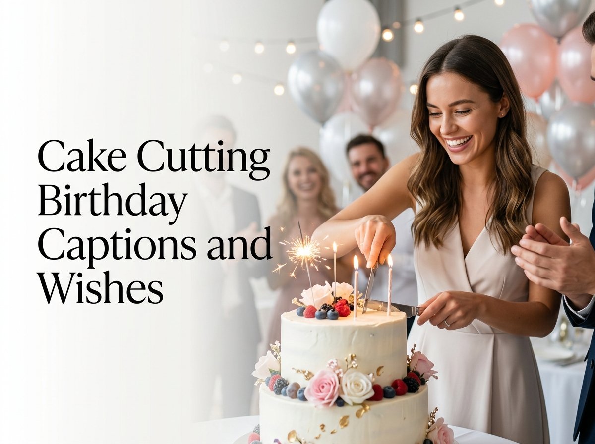 Cake Cutting Birthday Captions and Wishes