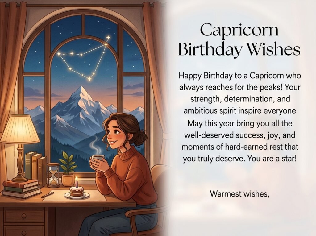Capricorn Birthday Captions and Wishes
