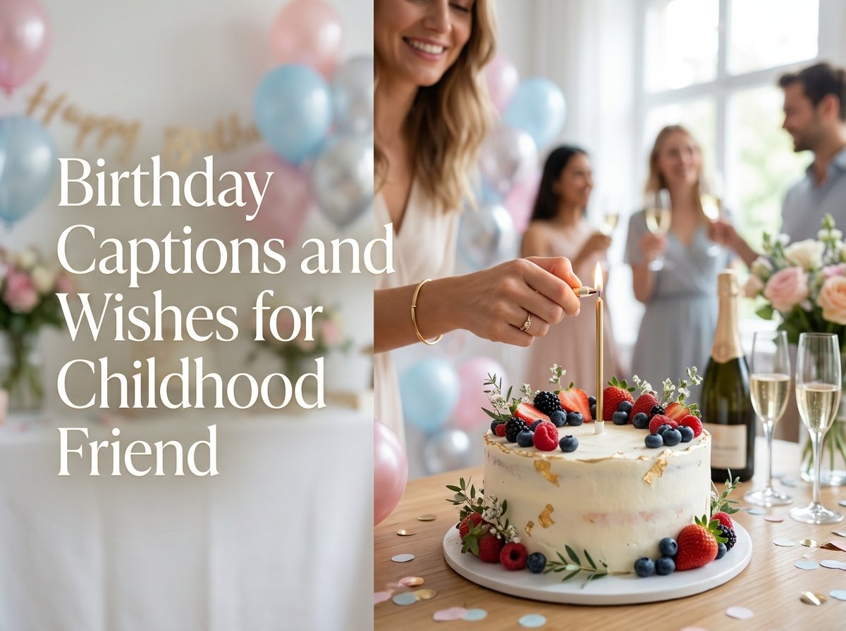 Birthday Captions and Wishes for Childhood Friend
