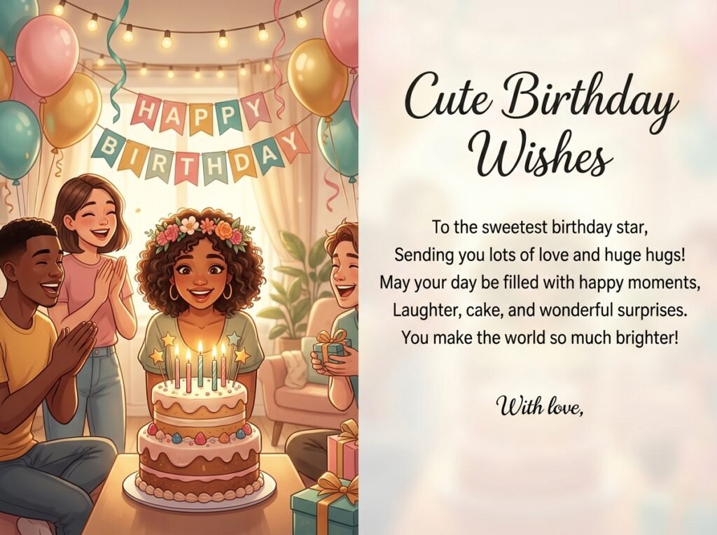 Cute Birthday Captions and Wishes
