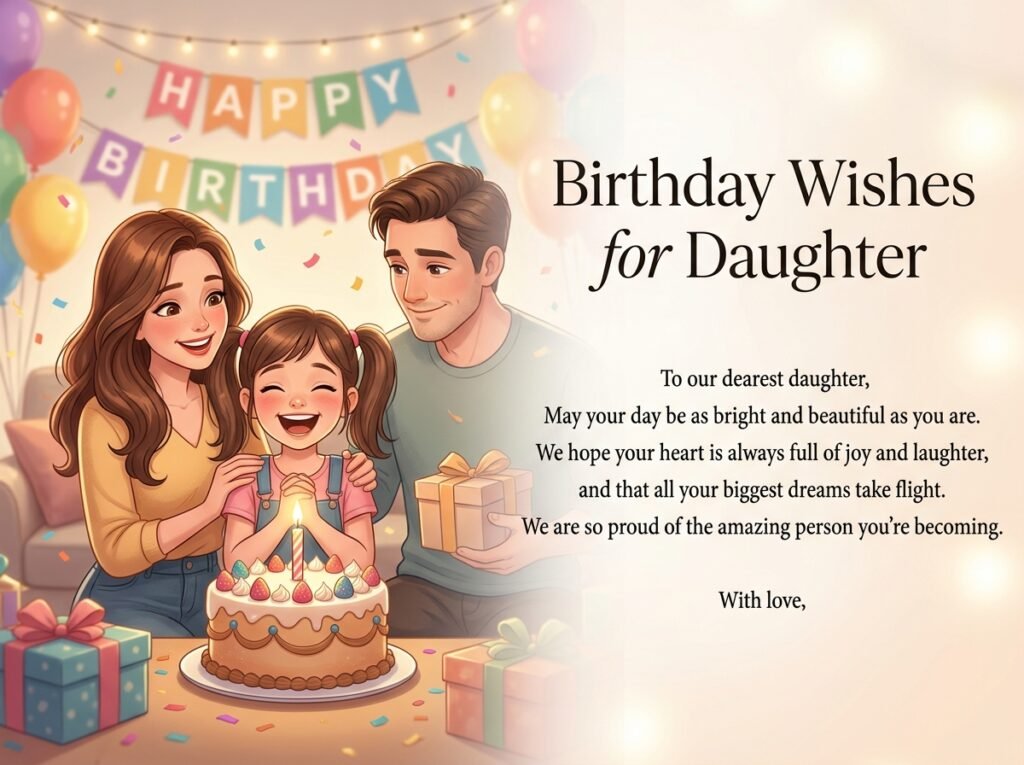 Birthday Captions and Wishes for Daughter
