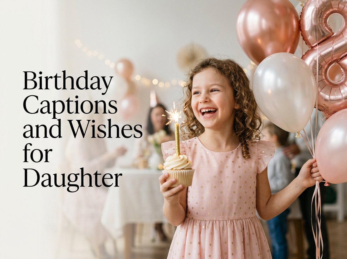 Birthday Captions and Wishes for Daughter