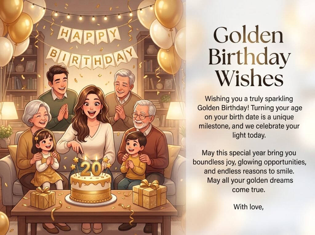 Golden Birthday Captions and Wishes