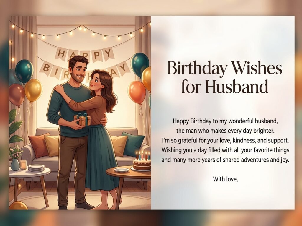 Birthday Captions and Wishes for Husband