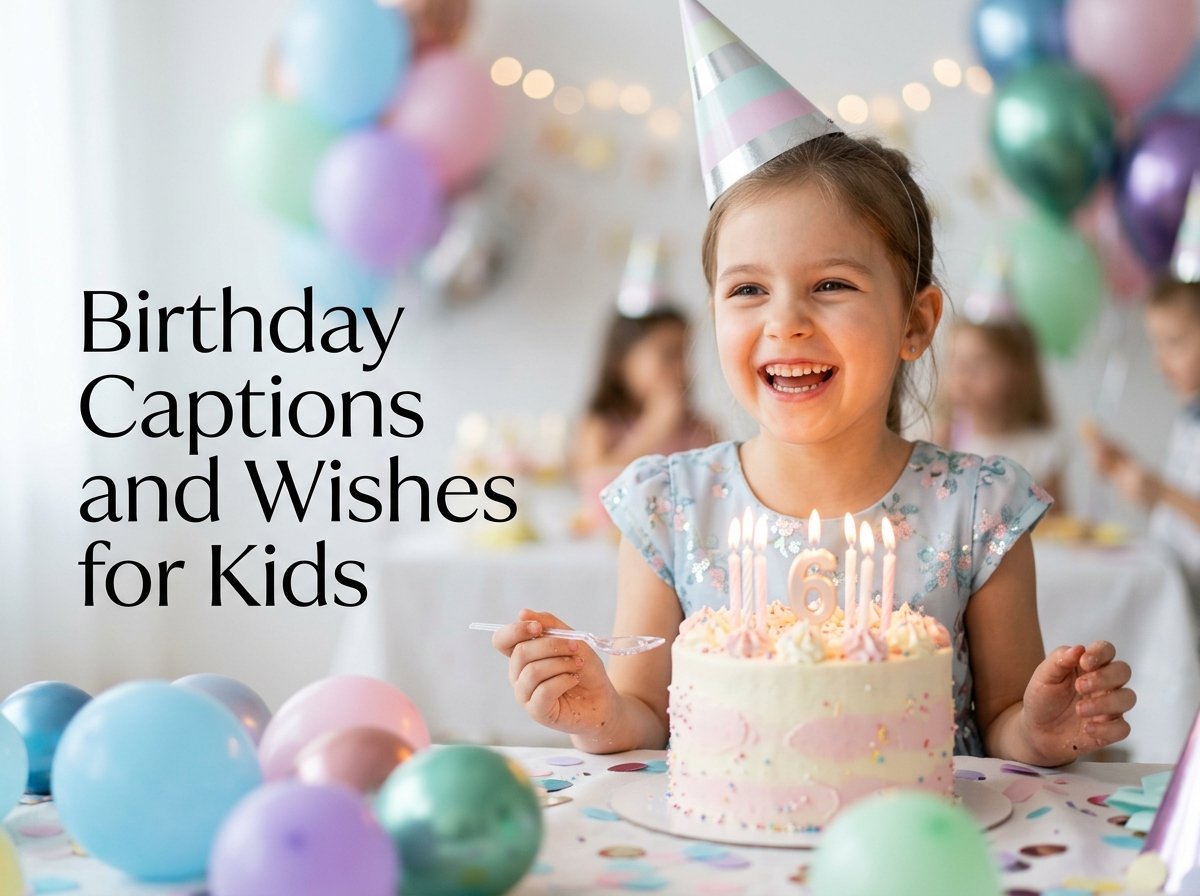 Birthday Captions and Wishes for Kids