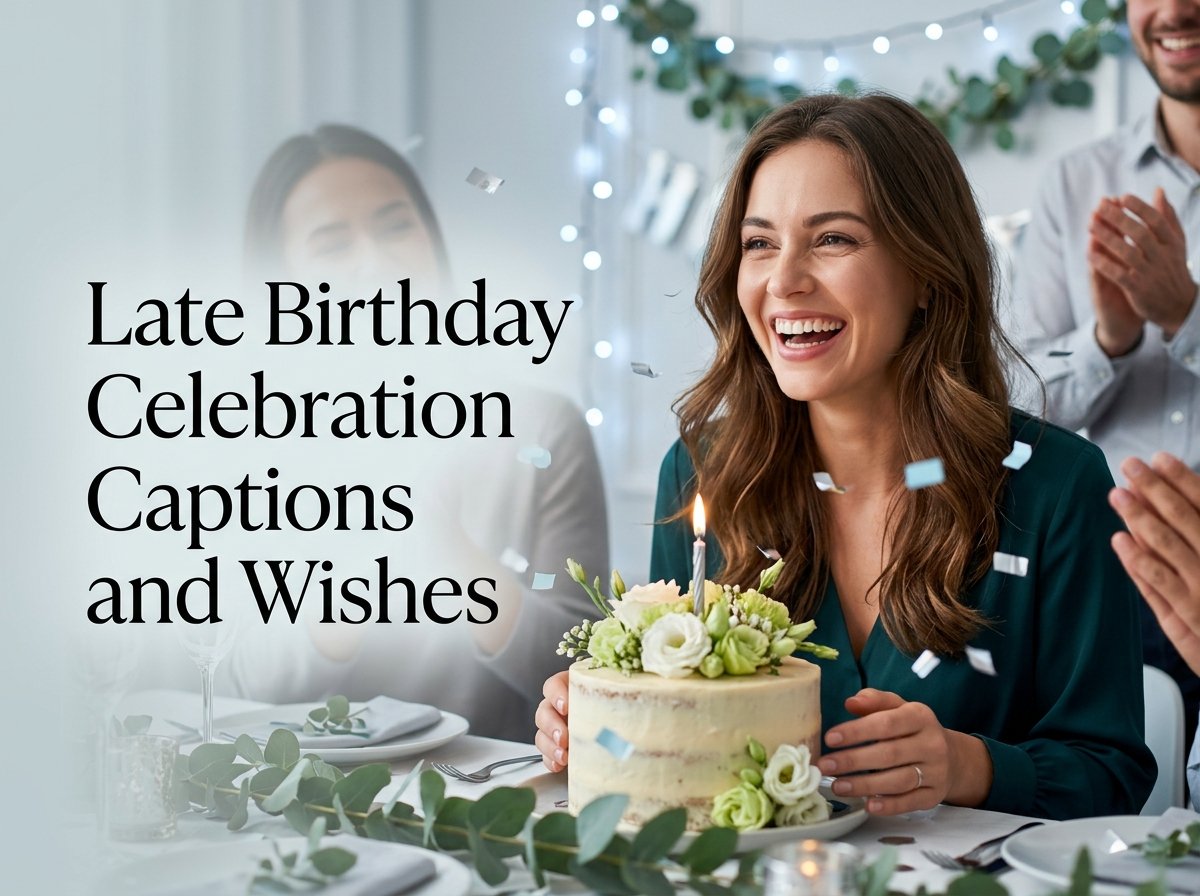 Late Birthday Celebration Captions and Wishes