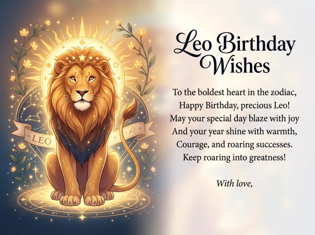 Leo Birthday Captions and Wishes