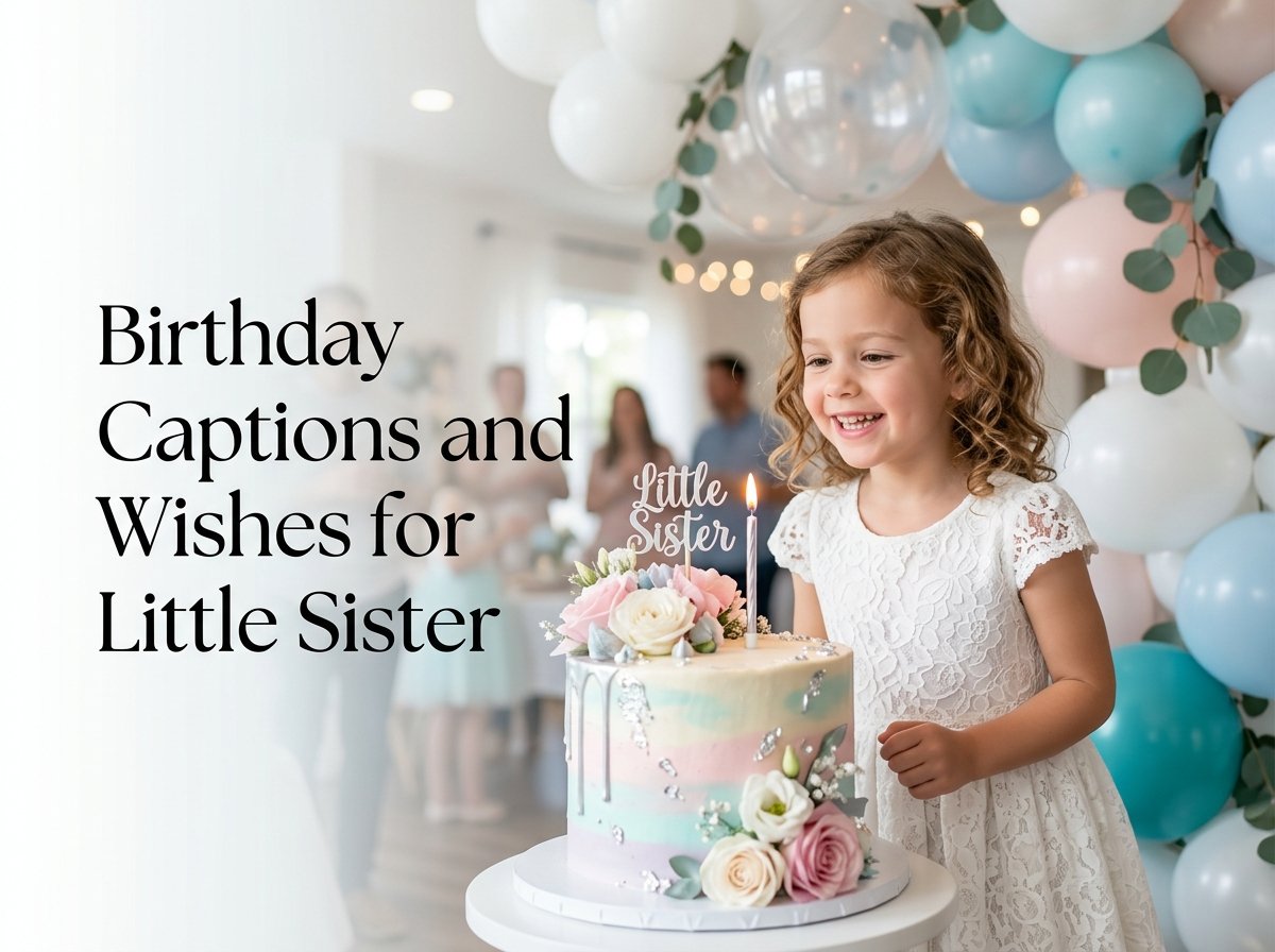 Birthday Captions and Wishes for Little Sister