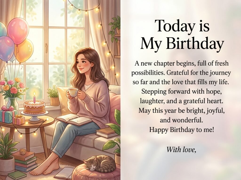 Today is My Birthday Captions and Wishes