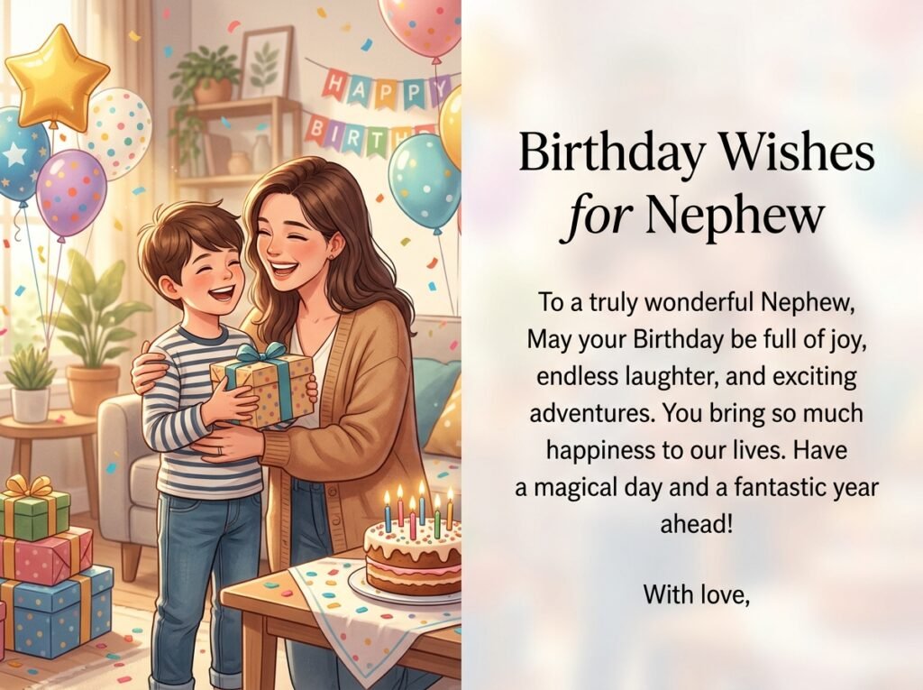 Birthday Captions and Wishes for Nephew