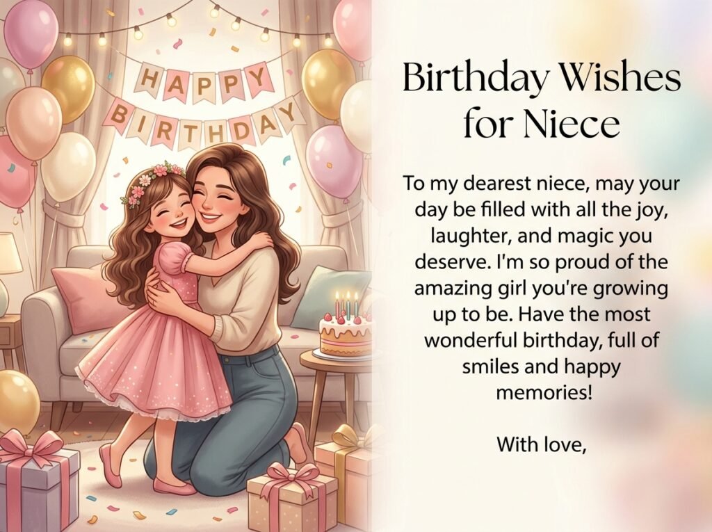 Birthday Captions and Wishes for Niece